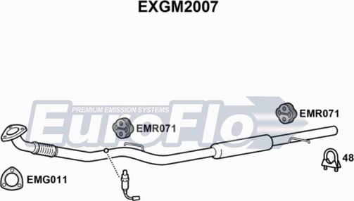 EuroFlo EXGM2007 - Труба вихлопного газу autocars.com.ua