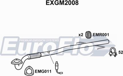 EuroFlo EXGM2008 - Труба вихлопного газу autocars.com.ua