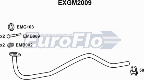 EuroFlo EXGM2009 - Труба вихлопного газу autocars.com.ua