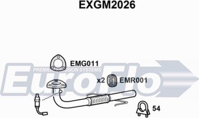 EuroFlo EXGM2026 - Труба вихлопного газу autocars.com.ua