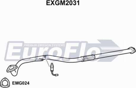 EuroFlo EXGM2031 - Труба вихлопного газу autocars.com.ua