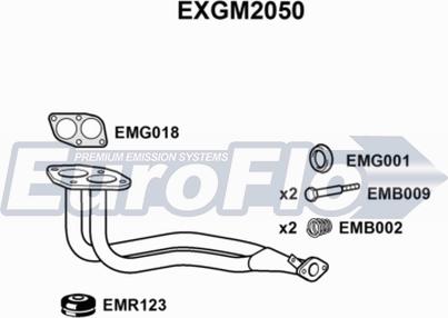 EuroFlo EXGM2050 - Труба вихлопного газу autocars.com.ua