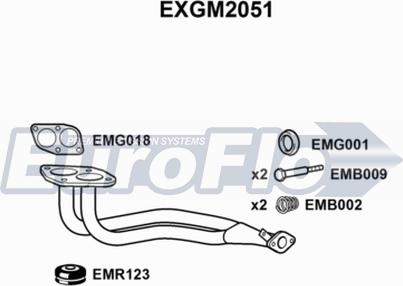EuroFlo EXGM2051 - Труба вихлопного газу autocars.com.ua