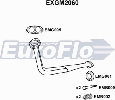 EuroFlo EXGM2060 - Труба вихлопного газу autocars.com.ua