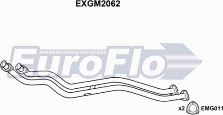 EuroFlo EXGM2062 - Труба вихлопного газу autocars.com.ua