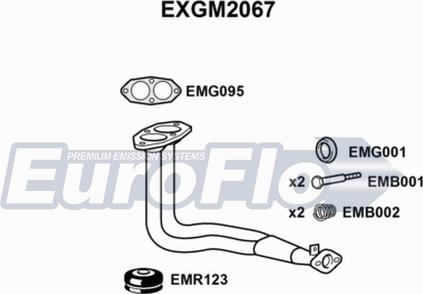 EuroFlo EXGM2067 - Труба вихлопного газу autocars.com.ua