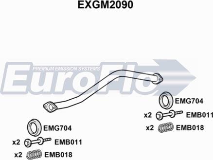 EuroFlo EXGM2090 - Труба вихлопного газу autocars.com.ua