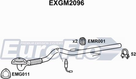 EuroFlo EXGM2096 - Труба вихлопного газу autocars.com.ua