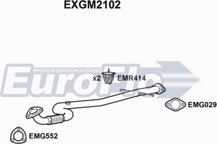 EuroFlo EXGM2102 - Труба выхлопного газа autodnr.net