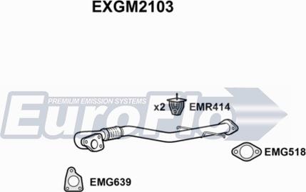 EuroFlo EXGM2103 - Труба вихлопного газу autocars.com.ua