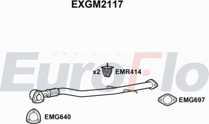 EuroFlo EXGM2117 - Труба вихлопного газу autocars.com.ua