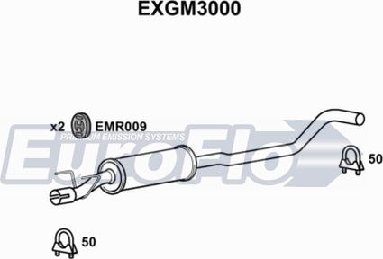 EuroFlo EXGM3000 - Средний глушитель выхлопных газов autodnr.net
