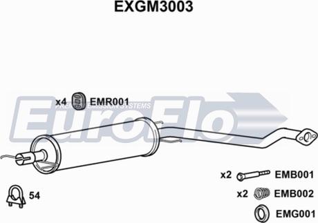 EuroFlo EXGM3003 - Середній глушник вихлопних газів autocars.com.ua