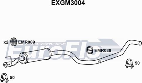 EuroFlo EXGM3004 - Середній глушник вихлопних газів autocars.com.ua