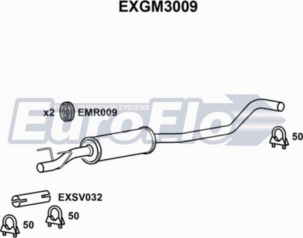 EuroFlo EXGM3009 - Середній глушник вихлопних газів autocars.com.ua