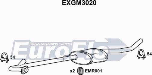 EuroFlo EXGM3020 - Середній глушник вихлопних газів autocars.com.ua
