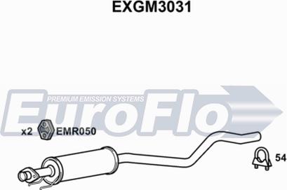 EuroFlo EXGM3031 - Середній глушник вихлопних газів autocars.com.ua
