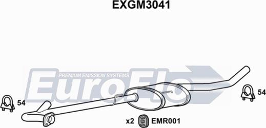 EuroFlo EXGM3041 - Середній глушник вихлопних газів autocars.com.ua