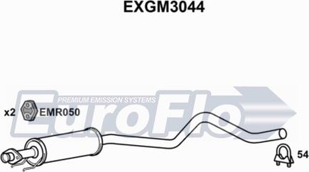 EuroFlo EXGM3044 - Средний глушитель выхлопных газов autodnr.net