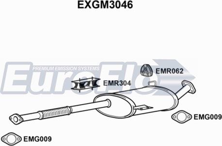 EuroFlo EXGM3046 - Середній глушник вихлопних газів autocars.com.ua