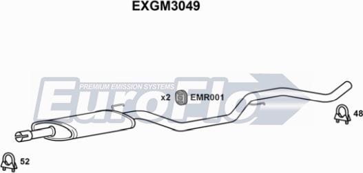 EuroFlo EXGM3049 - Средний глушитель выхлопных газов autodnr.net