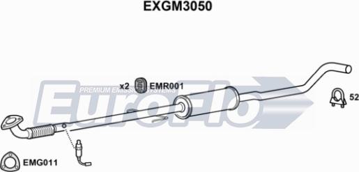 EuroFlo EXGM3050 - Середній глушник вихлопних газів autocars.com.ua