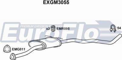 EuroFlo EXGM3055 - Середній глушник вихлопних газів autocars.com.ua