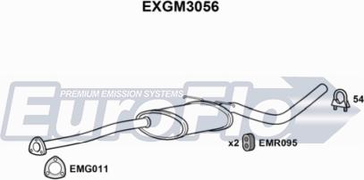 EuroFlo EXGM3056 - Середній глушник вихлопних газів autocars.com.ua