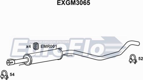 EuroFlo EXGM3065 - Середній глушник вихлопних газів autocars.com.ua