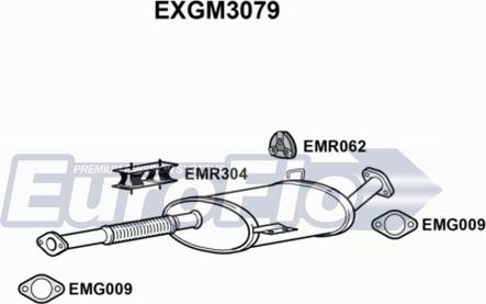 EuroFlo EXGM3079 - Середній глушник вихлопних газів autocars.com.ua