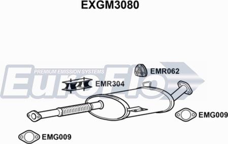 EuroFlo EXGM3080 - Середній глушник вихлопних газів autocars.com.ua