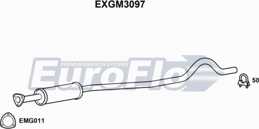 EuroFlo EXGM3097 - Середній глушник вихлопних газів autocars.com.ua