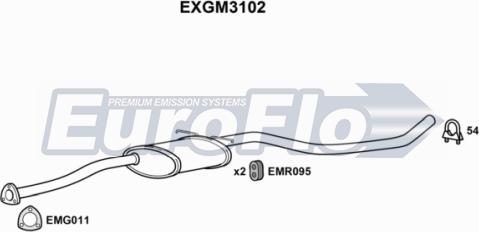 EuroFlo EXGM3102 - Середній глушник вихлопних газів autocars.com.ua