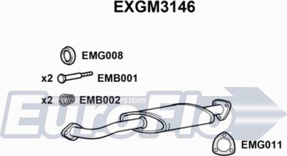 EuroFlo EXGM3146 - Середній глушник вихлопних газів autocars.com.ua