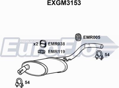 EuroFlo EXGM3153 - Середній глушник вихлопних газів autocars.com.ua