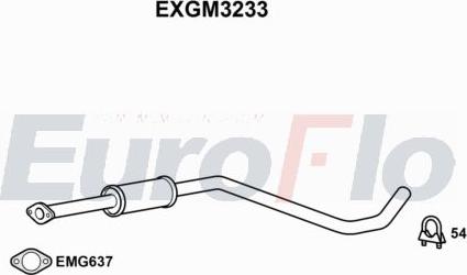 EuroFlo EXGM3233 - Середній глушник вихлопних газів autocars.com.ua