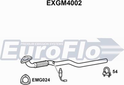 EuroFlo EXGM4002 - Труба вихлопного газу autocars.com.ua