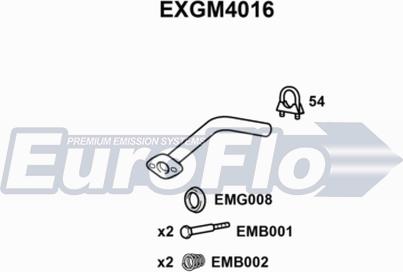 EuroFlo EXGM4016 - Труба вихлопного газу autocars.com.ua