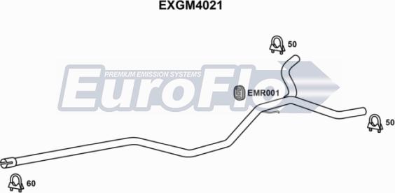 EuroFlo EXGM4021 - Труба вихлопного газу autocars.com.ua