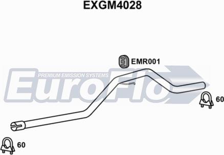 EuroFlo EXGM4028 - Труба вихлопного газу autocars.com.ua