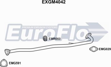 EuroFlo EXGM4042 - Труба вихлопного газу autocars.com.ua