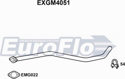 EuroFlo EXGM4051 - Труба вихлопного газу autocars.com.ua