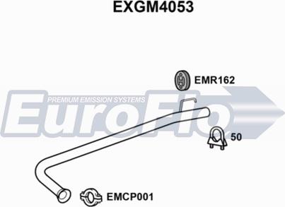 EuroFlo EXGM4053 - Труба вихлопного газу autocars.com.ua