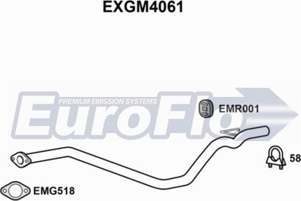 EuroFlo EXGM4061 - Труба вихлопного газу autocars.com.ua