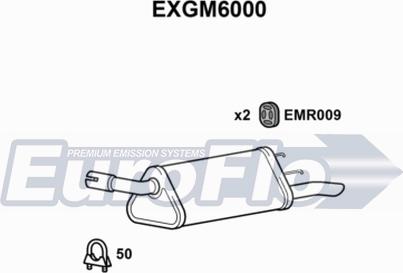 EuroFlo EXGM6000 - Глушник вихлопних газів кінцевий autocars.com.ua