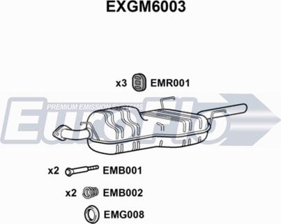 EuroFlo EXGM6003 - Глушник вихлопних газів кінцевий autocars.com.ua