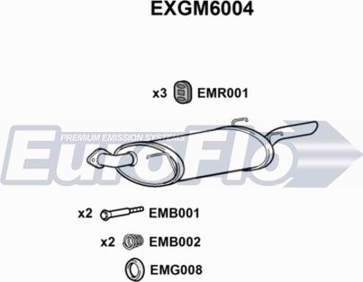 EuroFlo EXGM6004 - Глушник вихлопних газів кінцевий autocars.com.ua