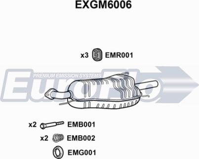 EuroFlo EXGM6006 - Глушник вихлопних газів кінцевий autocars.com.ua