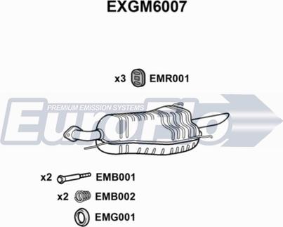 EuroFlo EXGM6007 - Глушник вихлопних газів кінцевий autocars.com.ua