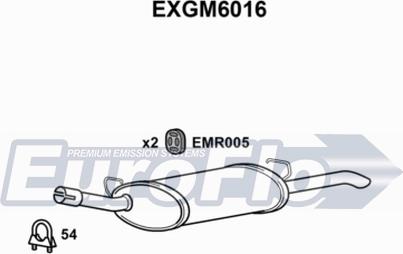 EuroFlo EXGM6016 - Глушник вихлопних газів кінцевий autocars.com.ua